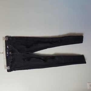 Hollister distressed black skinny jeans